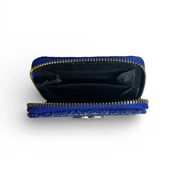 Luxury Sparkling Blue Women's Wallet - Picture 3 of 5